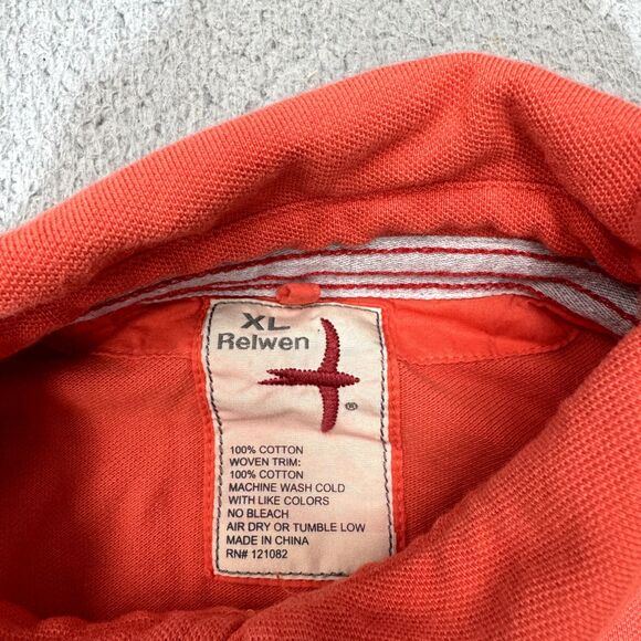 Relwen Polo Shirt Men Extra Large Knit Slot Soft Pocket 3 Button Golf Casual - Picture 10 of 12